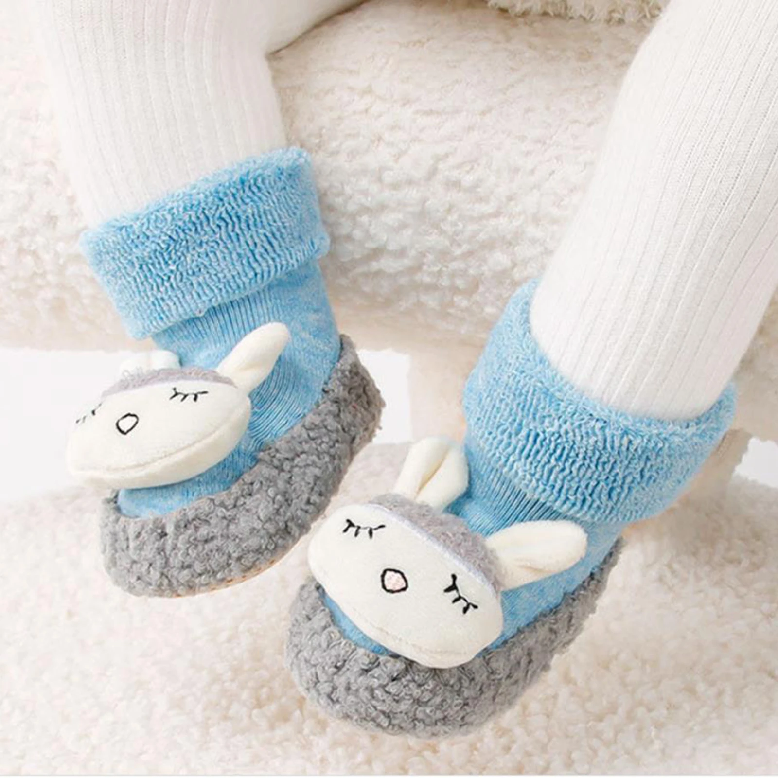 0-15months Baby Boys Girls Sock Shoes Furry Cartoon Animal Socks shoes for baby girls boys
