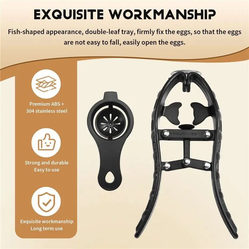 ABXF-Simple Egg Shell Cutter And Automatic Cracker With Separator, Innovative Kitchen Tool For Bakers