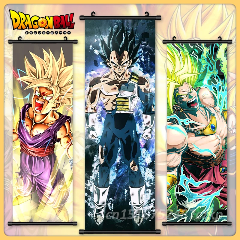 Dragon Ball Home Decor Vegetto Wall Art Painting Anime Hanging Son Goku Scrolls Strongest Warrior Canvas Print Pictures Poster