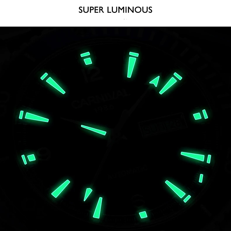 I&W Orologi di lusso da uomo 41mm Orologio da polso meccanico automatico 50M Cinturino in acciaio luminoso impermeabile Lunetta in acciaio zaffiro