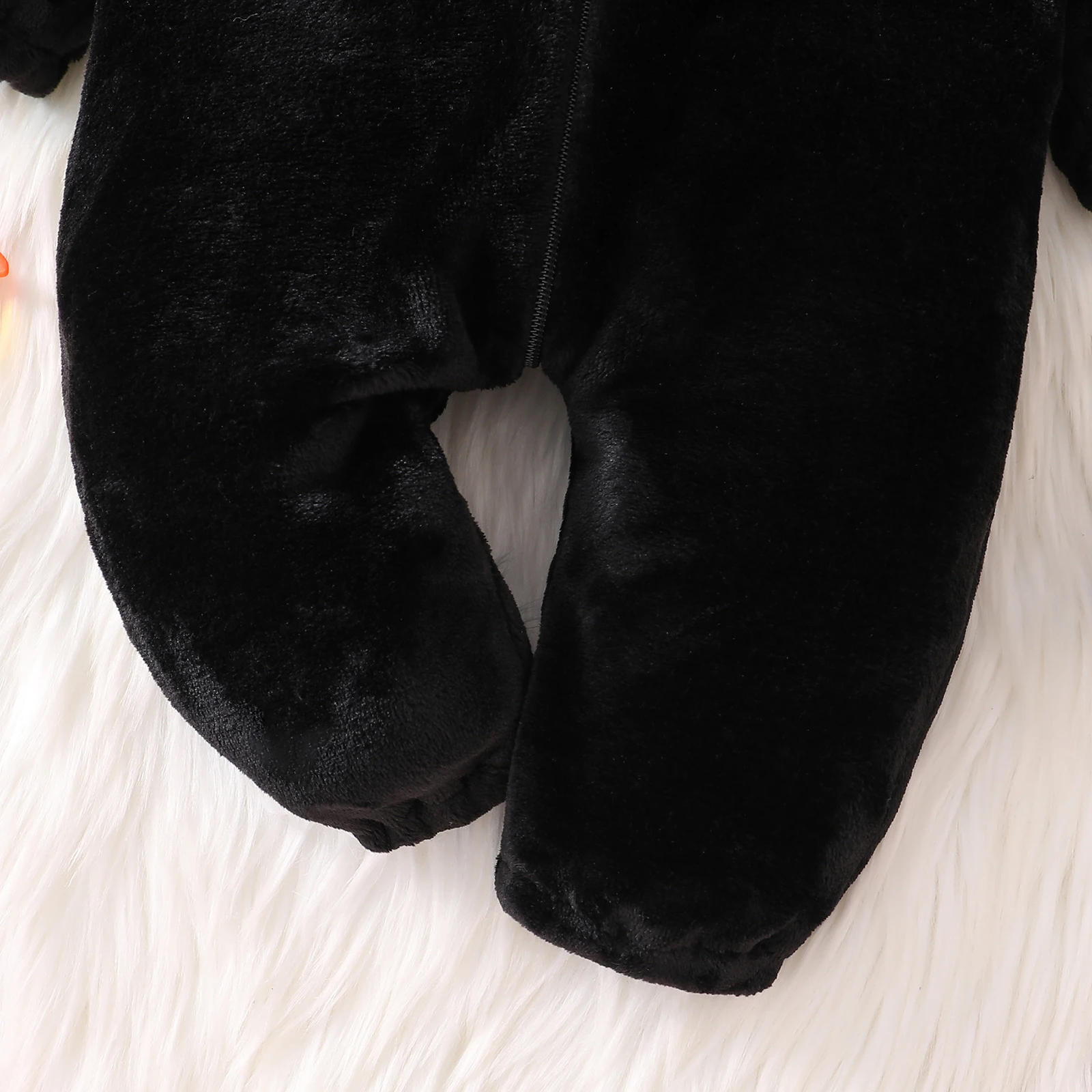 VISgogo طفل القطة السوداء هالوين زي الشتاء الدافئة طويلة الأكمام مقنعين رومبير لطيف الدافئة الرضع بذلة #6