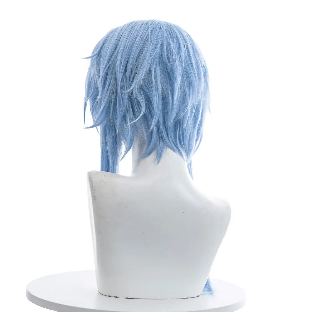 Genshin Impact Ayato Kamisato Cosplay Wigs Men Long Straight Blue Synthetic Hair