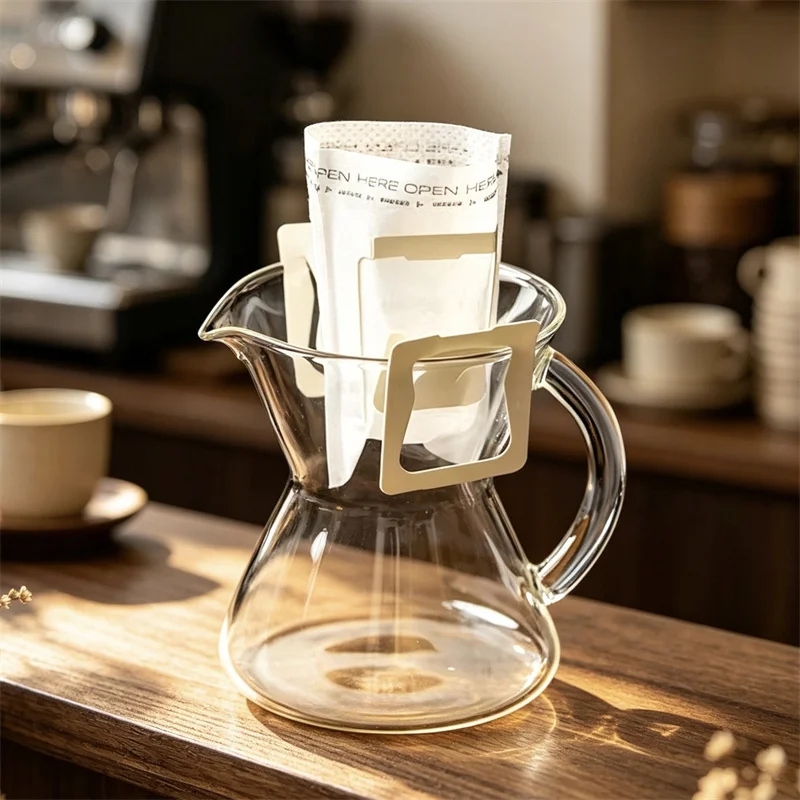 300ml Conical Borosilicate Glass Coffee Server Pour Over Drip Coffee Pot with Handle Barista Hand Brewing Carafe Tools - view 2