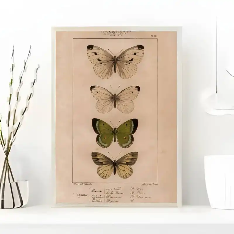 Black White Dark Butterfly Moth Poster art painting sticker with prints Home bedroom living room decoration gift - Image 7