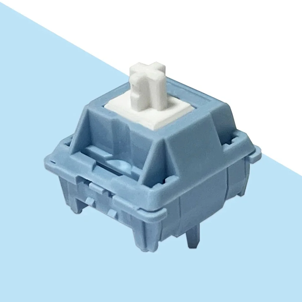 

MMD V1 Milk Cap Linear Switches Blue white Color 47g 5 Pins Factory lubricated Custom Gaming Mechanical Keyboard Custom Switch