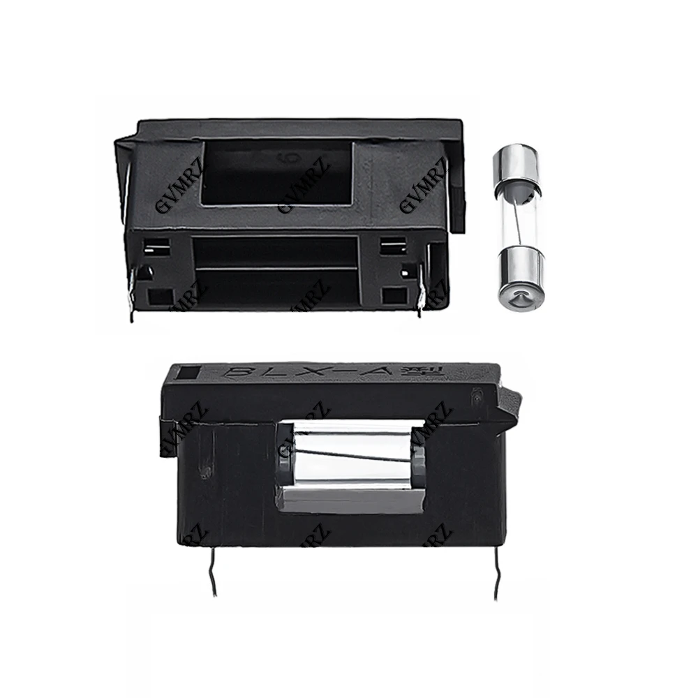 10PCS/lot BLACK GLASS FUSE BLX-A 5*20MM 5X20 HOLDER 5*20 Insurance Tube Socket Fuseholder PCB BOARD for 5X20MM Fuse