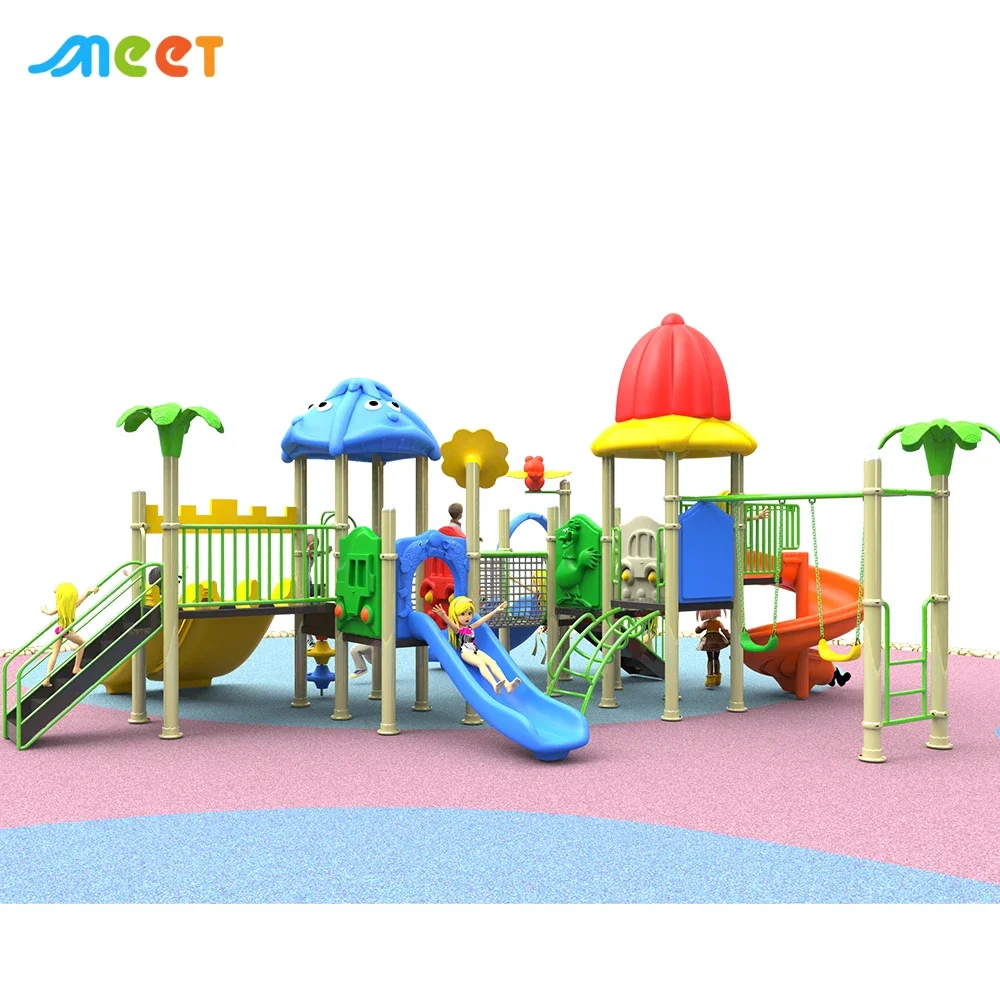 Low price kids playground plastic equipments amusement park commercial entertainment outdoor playground slide