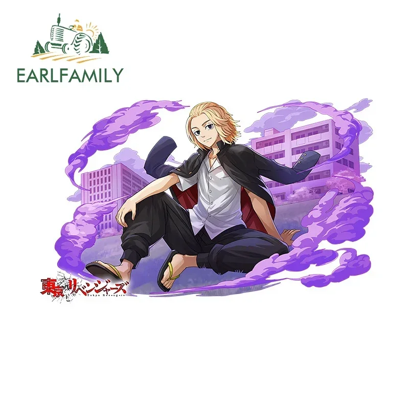 EARLFAMILY 13cm Classic Anime MIKEY Skill Effect Car Stickers Creative Waterproof Decals Simple Car Accessories Scratch-Proof