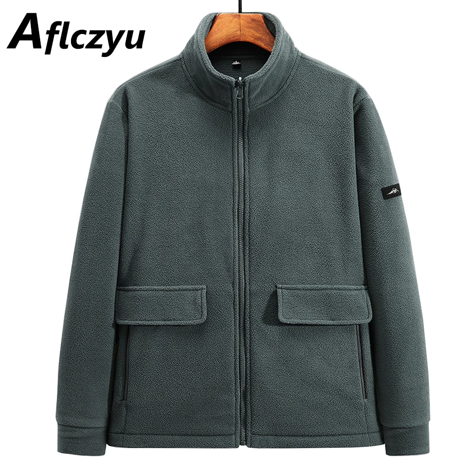 

Polar Fleece Jacket Men Women Winter Warm Thcik Fleece Jacket Coat Fashion Casual Couple Jacket Solid Color Outerwear