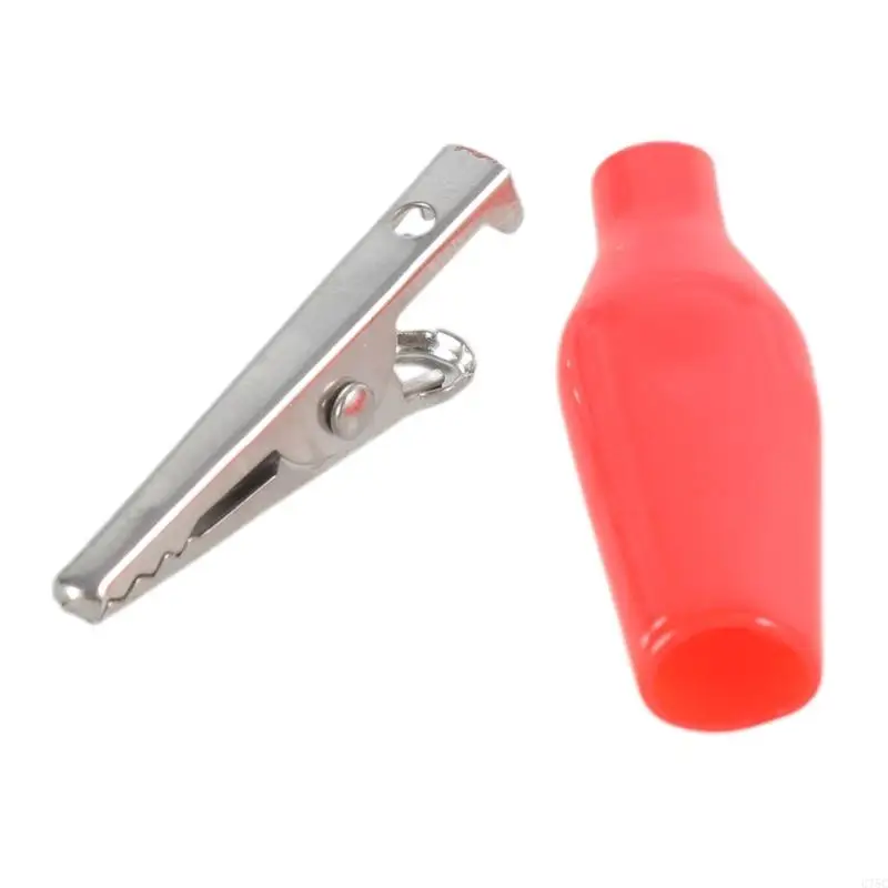 U75C 핫 10x 28mm 악어 리드 악어 테스트 클립 FR 전기 점퍼 와이어 C