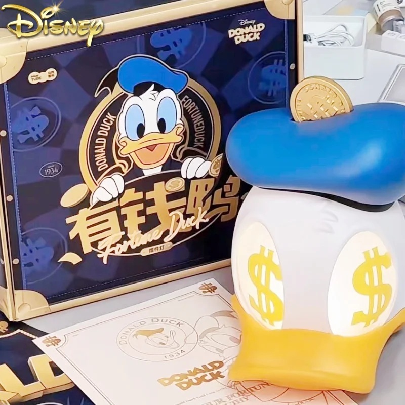 

Светильник-ночник Disney Donald Duck Gold Coin Luck Duck, светодиодная декоративная лампа, украшение для гостиной, настольный декор, праздничный подарок для дома, игрушка.
