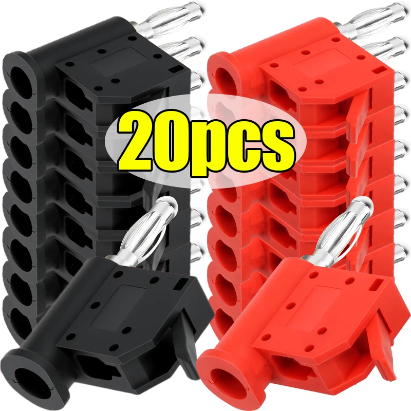 

1/20x No Solder Banana Wire Connectors Electrical Test Block Power Testing Instrument Plugs Terminal Supplies Quick Wiring Plug