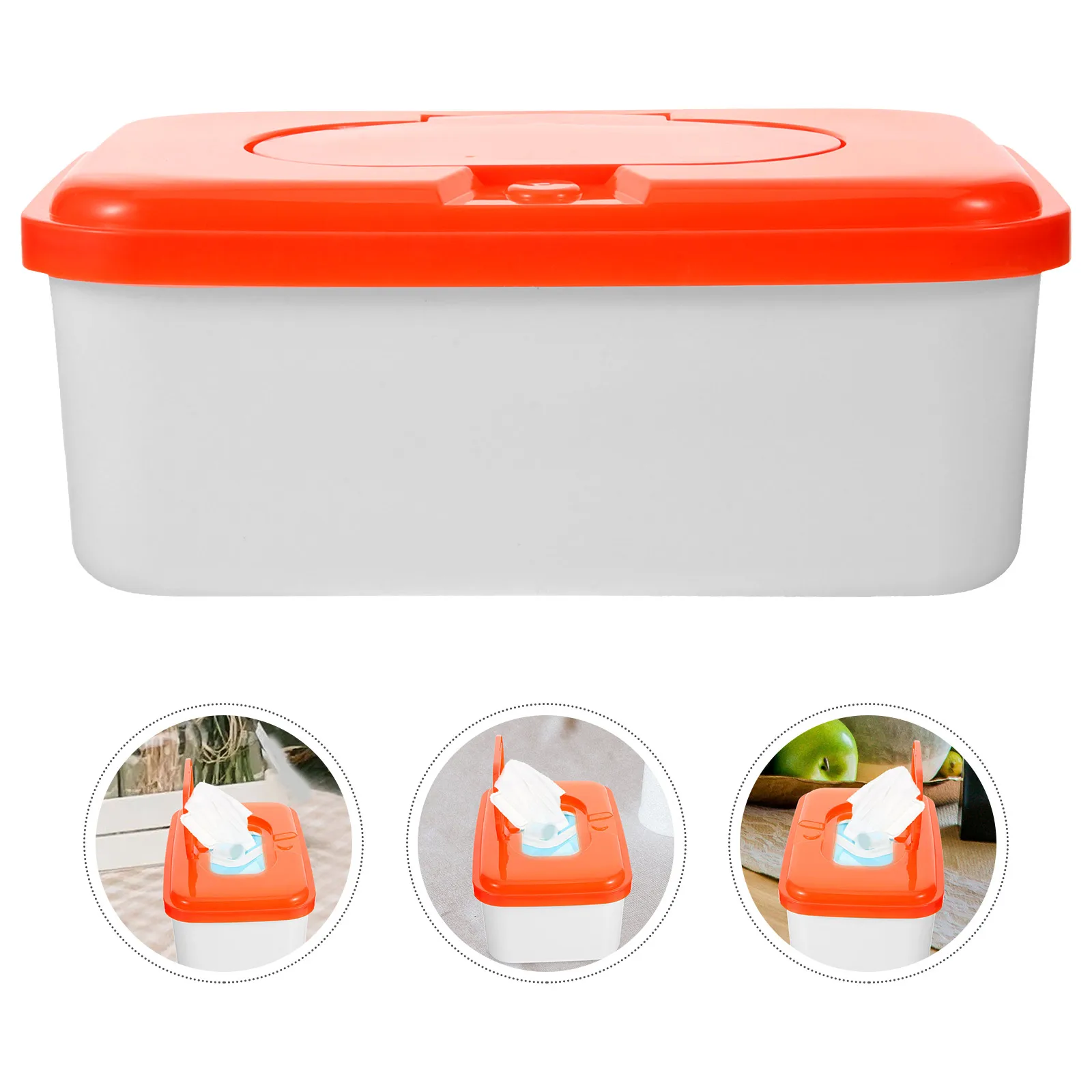 

2Pcs Plastic Box for Wipes Dispenser Reusable Portable Bathroom Simple Structure Dust Cover Tissue Holder Paper Towel