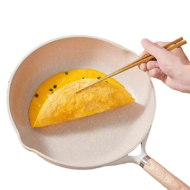 

ABAH-Nonstick Frying Pan Induction Skillet Heavy Duty Cast Aluminum Chef' S Pan All Stove Compatibility Easy Clean Comfortable D