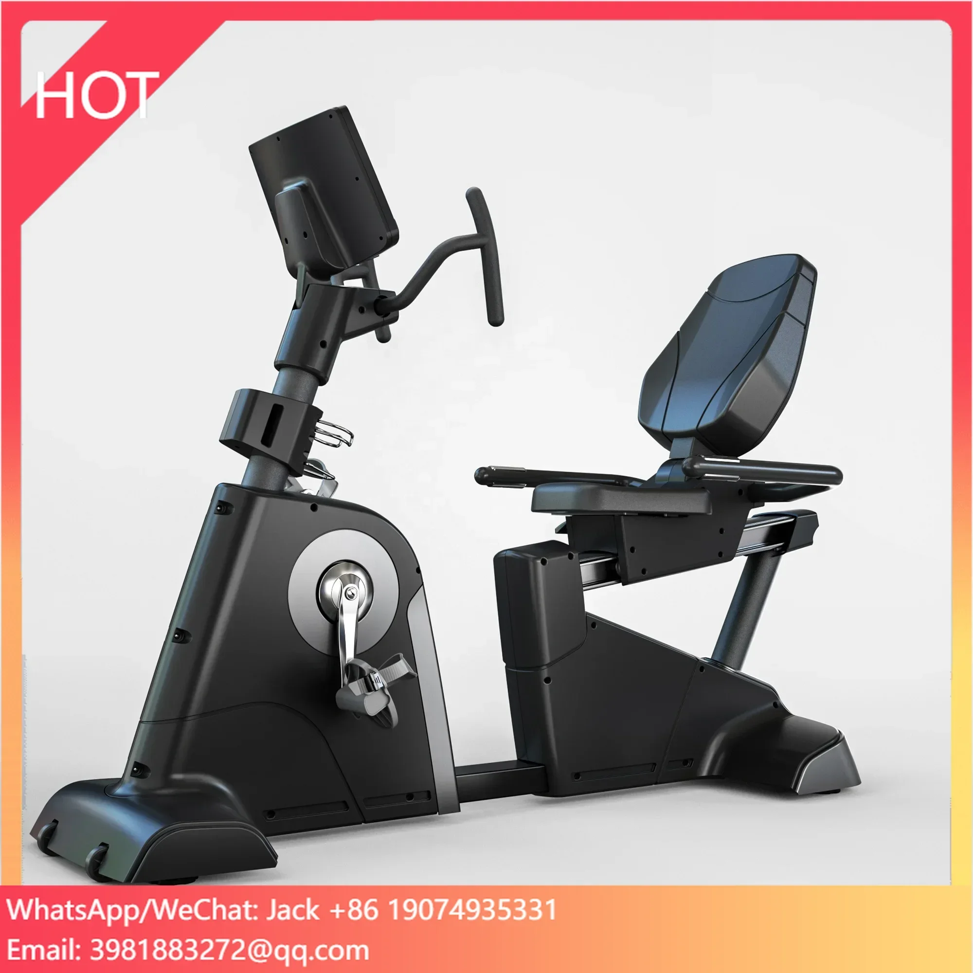 Equipamento de ginástica de venda quente e bicicleta reclinada de saúde para bicicleta ergométrica reclinada de fitness cardiovascular