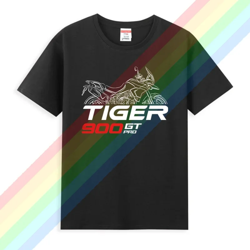 

2024 New Men T Shirt Casual T-shirt Triumphs Tiger 900 GT 2020-2024 Graphic Summer Short Sleeves 100% Cotton Cool Tee S-3XL