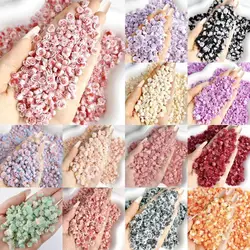 50 adet Aydınlık Karışık Reçine Gül Çiçek Nail Art Takılar DIY Simüle Çiçek Serisi Nail Art Dekorasyon Manikür DIY El Sanatları