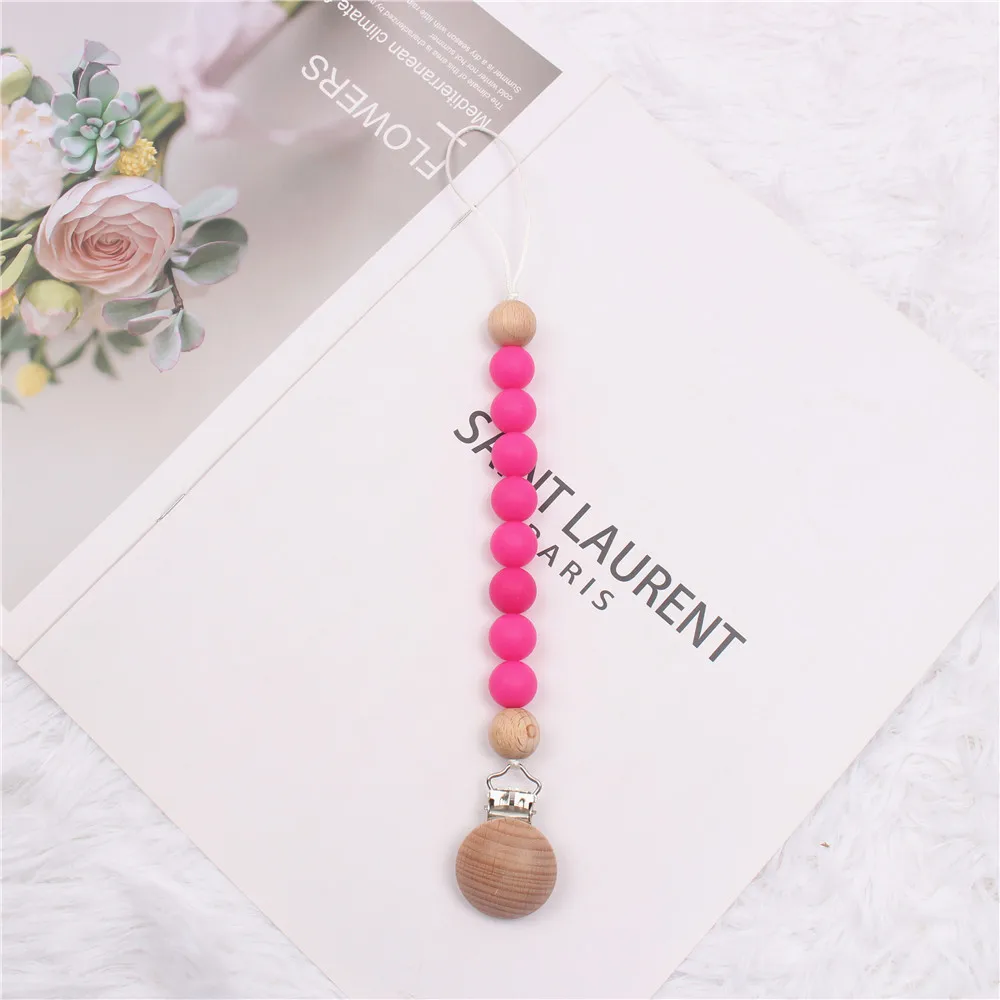 INS Pacifier Chain Food Grade Silicone Pacifier Pendant Gum Anti Drop Chain Baby Grinding Toy Bebe Pacifier Clips Baby Toys