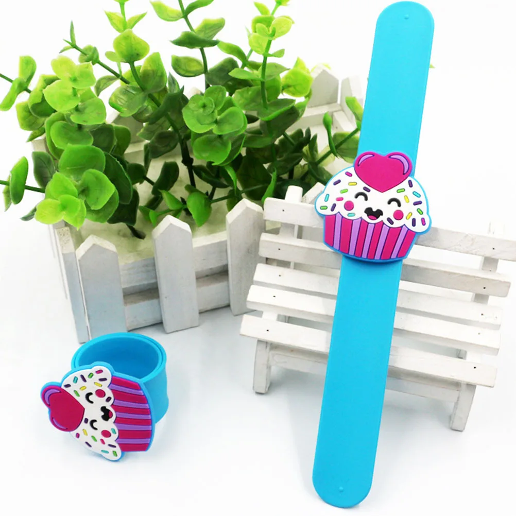 

10Pcs Silicone Snap Bracelets Fruit Design Colorful Slap Wristbands for Kids Party Favors Carnival Gift Boys Girls Flexible