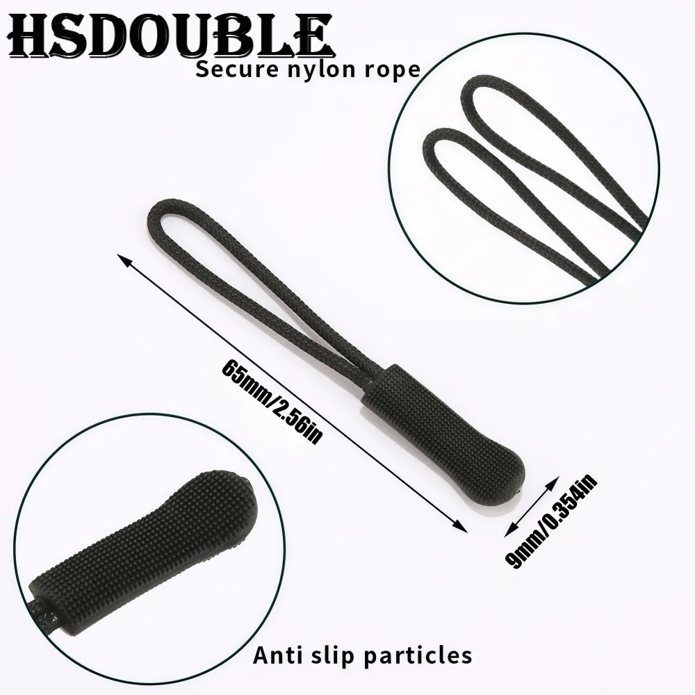 10PCS Colorful Plastic Zipper Puller, Durable PVC Zipper Puller, Suitable for Bags, Backpacks, Clothes, Suitcases, Etc