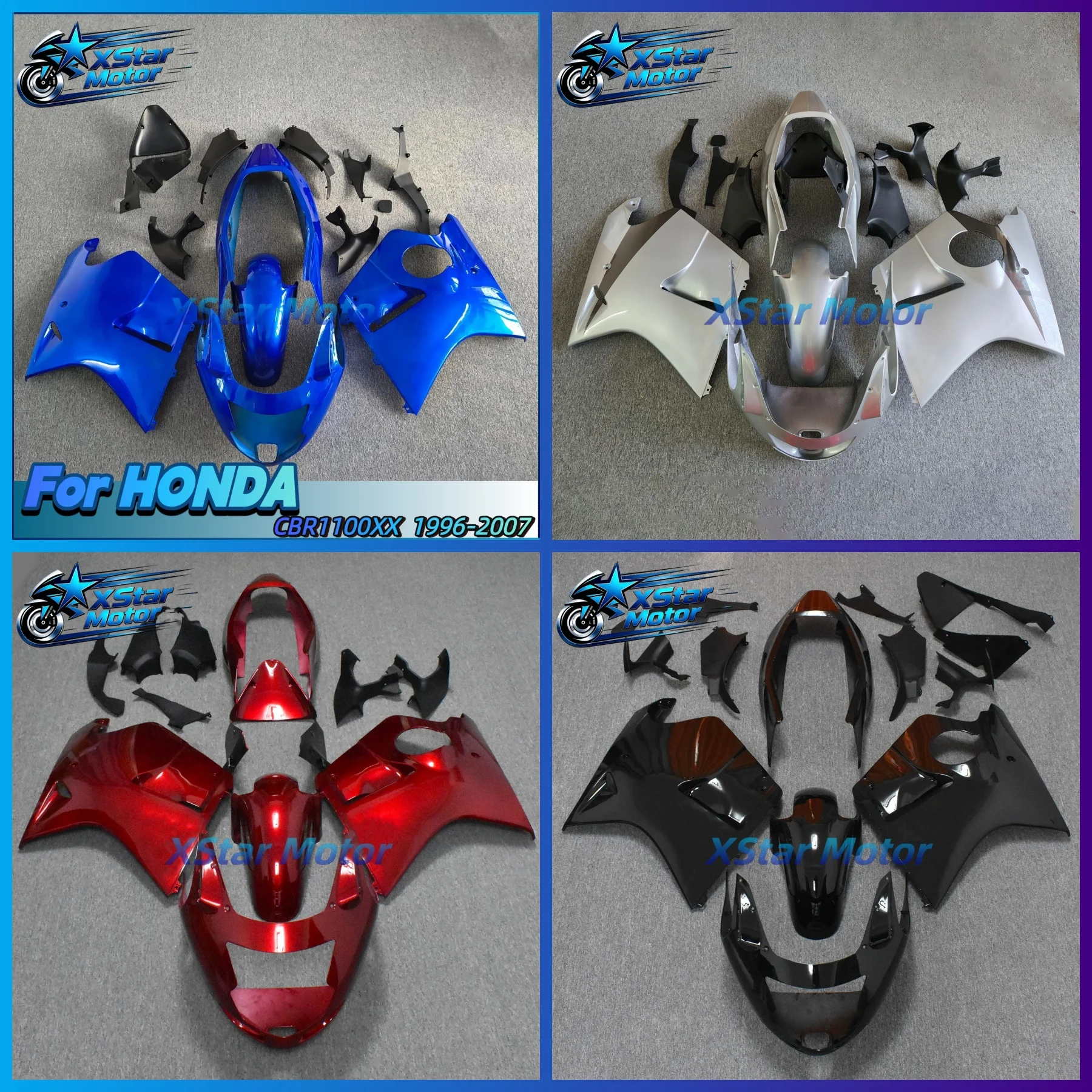 For HONDA CBR1100XX 1997 1998 1999 2000 2003 CBR 1100XX 97-03 Injection Bodywork Set Motorcycle Fairing Parts