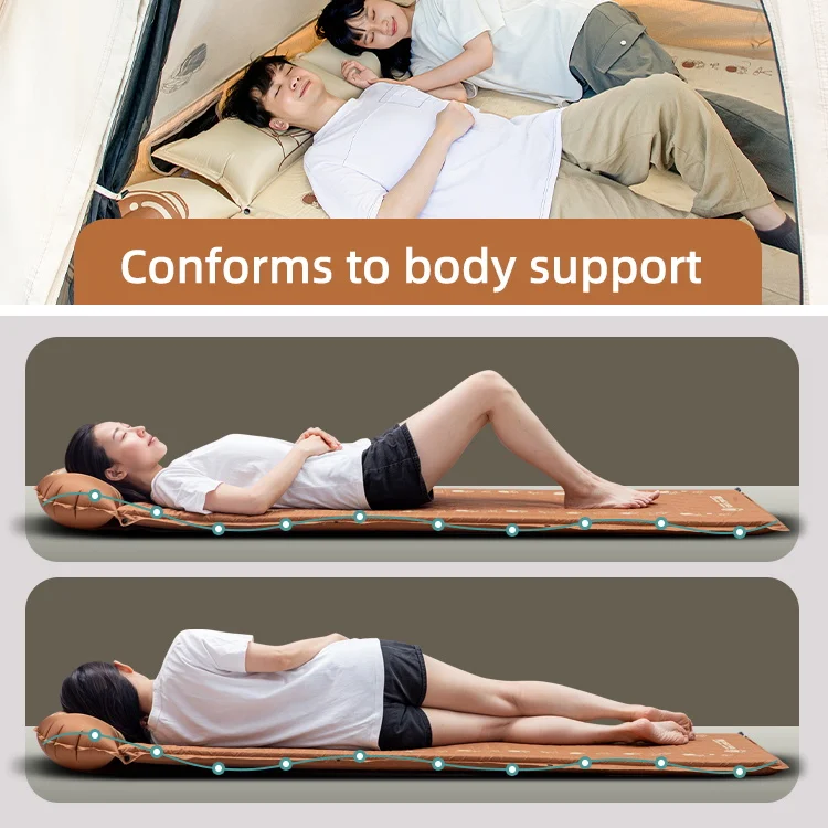 Ultra Light Inflatable Camping Mattress - Automatic Inflatable Double Sleeping Mat Air Cushion for Outdoor Travel Tent Camping