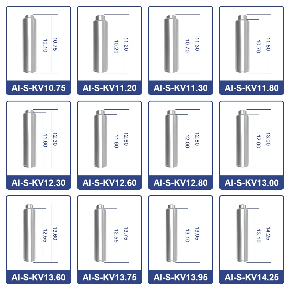 All Size KV Push Spindle Dental High Speed Handpiece Air Turbines Rotor Shaft for Cartridge Spare Parts AI-S-KV