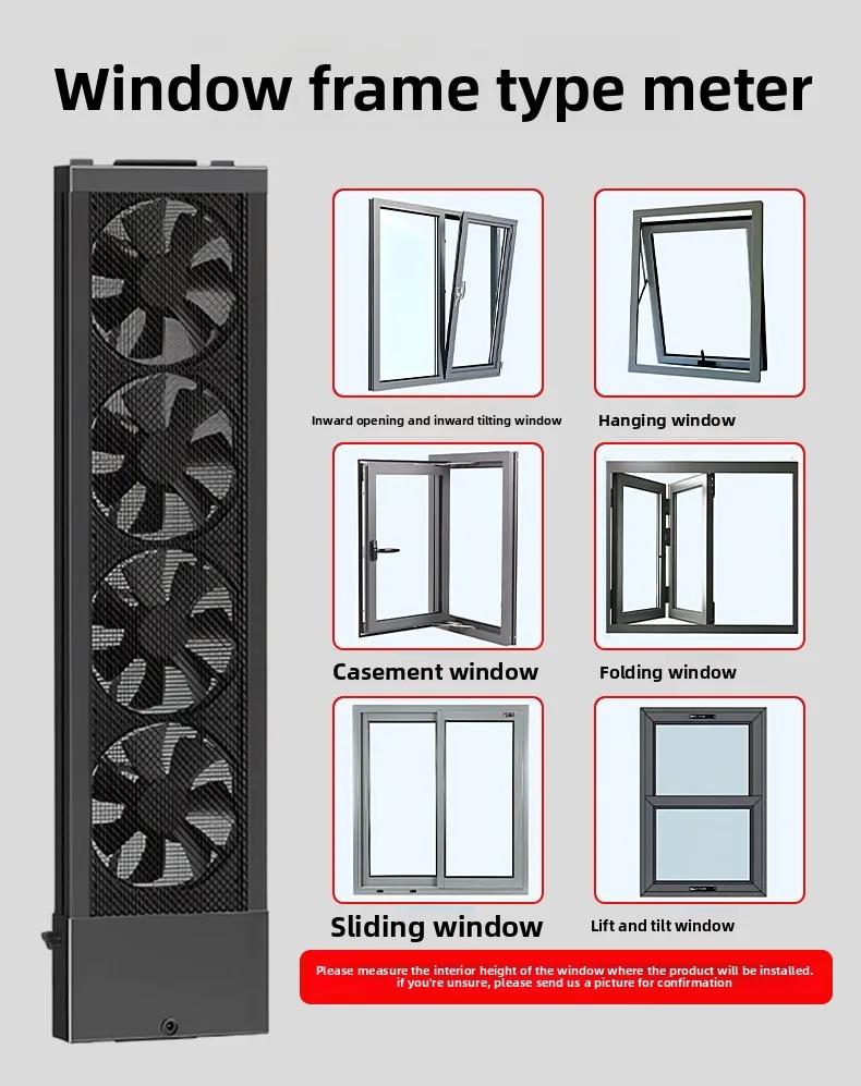Punch-Free Retractable Window Exhaust Fan Silent Household Ventilation Fan No Drilling Easy Install