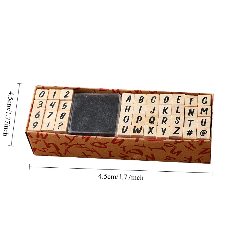 Single Optional Basic Diary Set Typewriter Number and Letter Seal DIY Diary Wooden Seal 40 Pieces Rubber Stamp Supplies