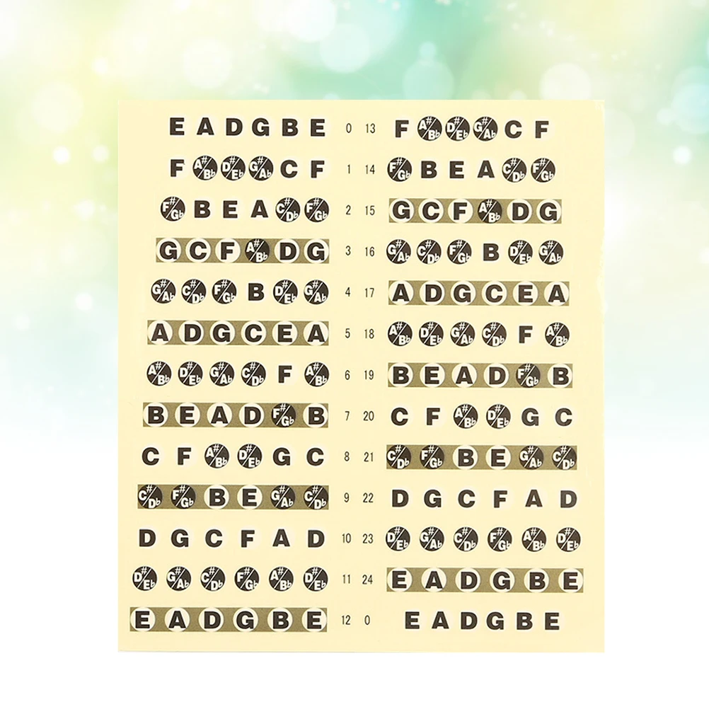 

Guitar Sticker Puree for Notes Electric Accessories Stand Violin Stickers Fretted Charts Finger Board