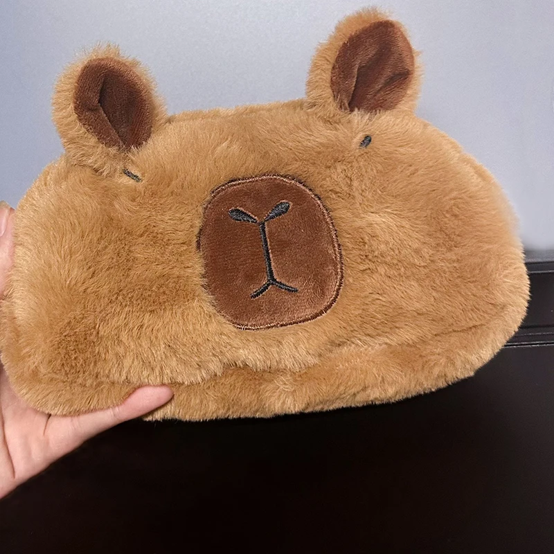 Plush Doll Capybara Plush Pen Bag Capibala Stuffed Cartoon Capybara Pen Soft Animal Capibara Plush Pencil Pouch Stationery