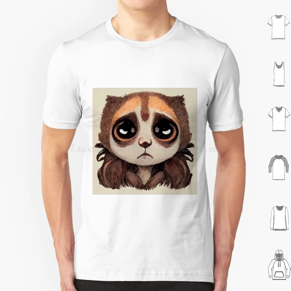 Sad Slow Loris T Shirt Men Women Kids 6xl Sad Slow Loris Portrait Animal Portrait Cute Slow Loris Baby Slow Loris Sad Slow