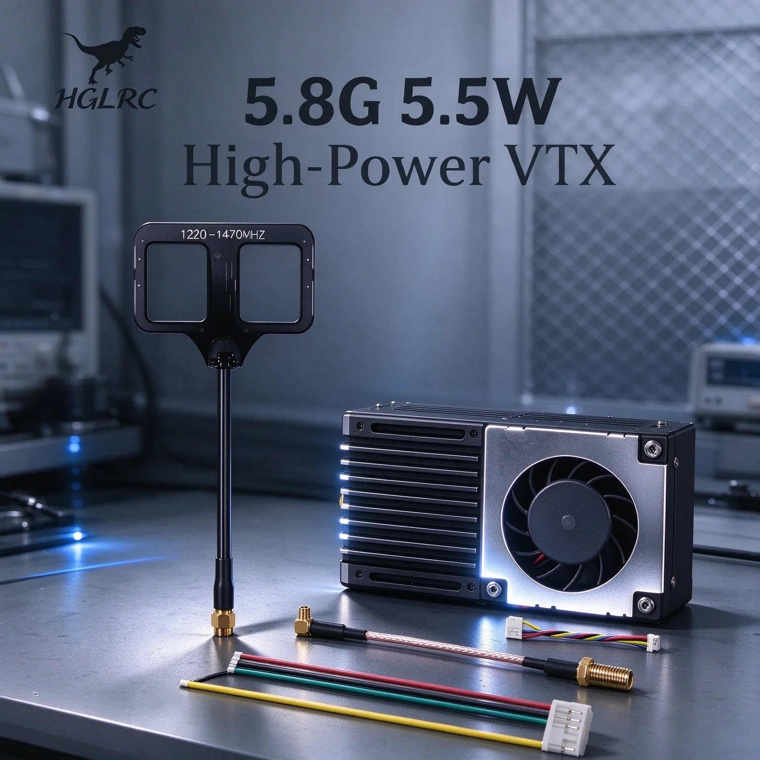 HGLRC ZEUS 1.2G 4.5W Switchable VTX VRX Module 8CH 25mW-800mW 2-8S Long Range FPV Drone Video Transmitter