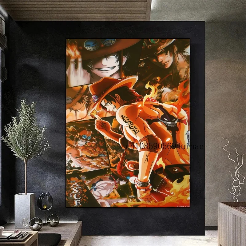 Een Stuk 1PC Strohoed Piraten Populaire Anime Foto Gift Art Home Woonkamer Koffiehuis Bar Kinderkamer HD Poster Muur Decor
