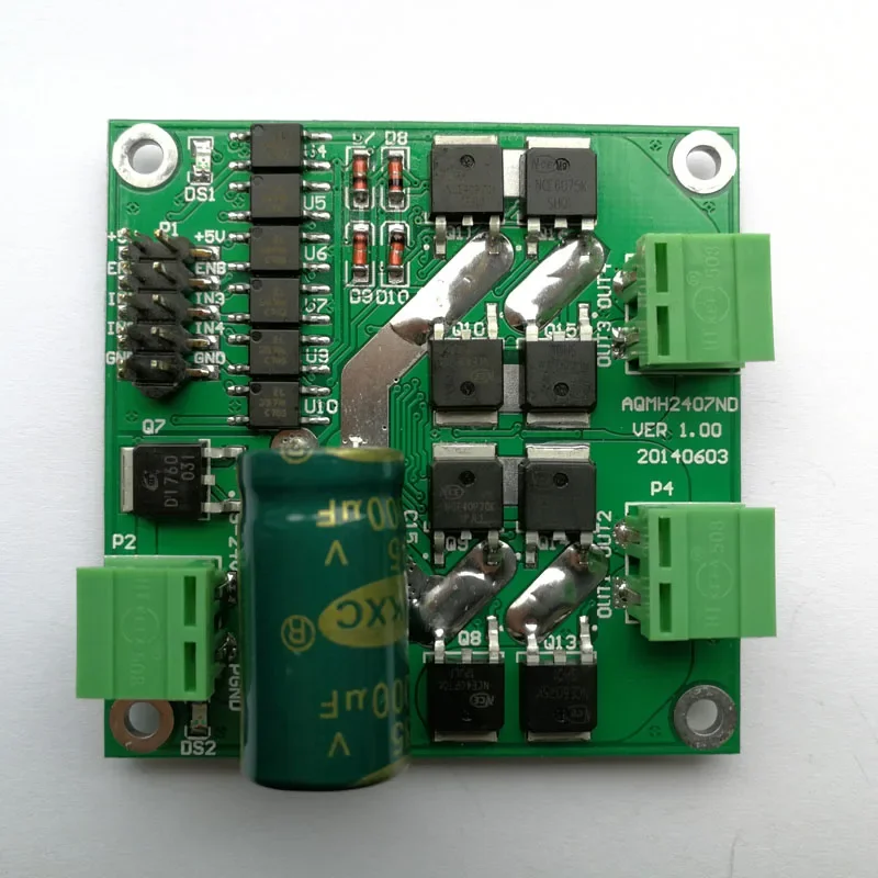 24V 7A 160W Dual DC Motor Driver Module  Driven Board H Bridge L298 Logic