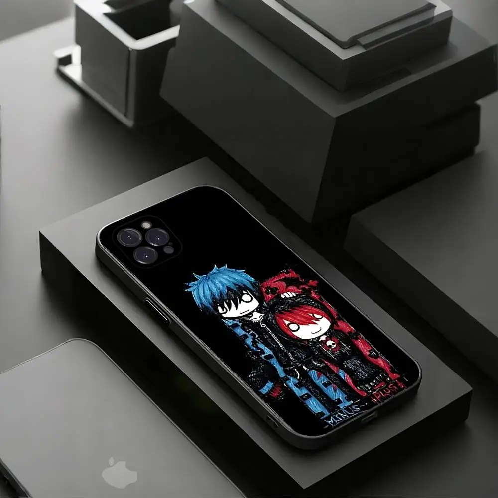 Love Black and Cute Emo Phone Cases For iPhone 17 16 15 14 13 12 11 Pro Max Plus Luxury Camera Protection Plastic - view 6
