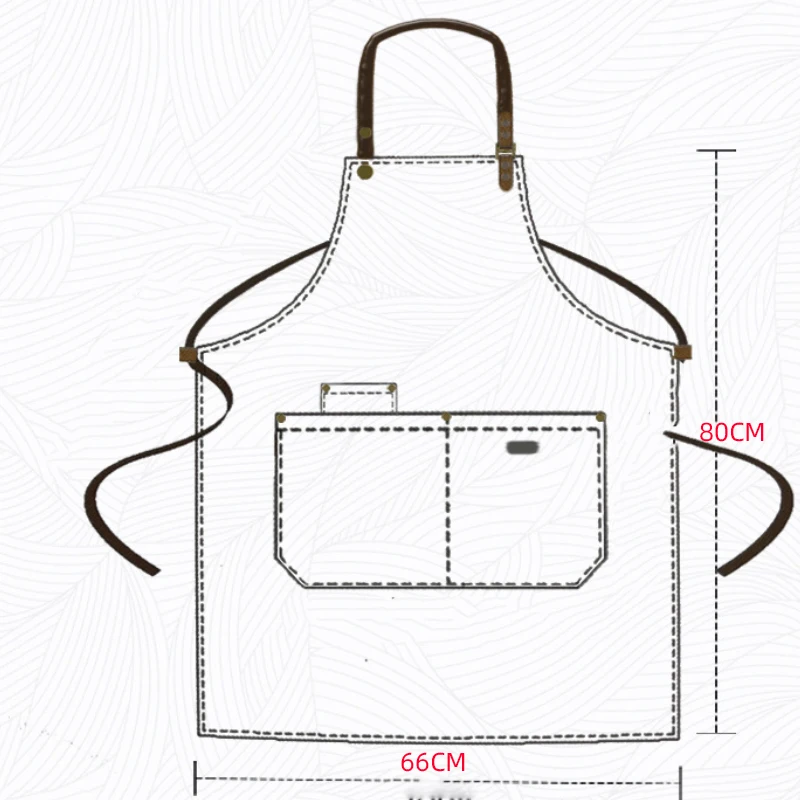 Unisex Solid Color Apron with Pockets Durable Kitchen Apron for Cooking Baking Coffee Shop Restaurant Work Uniform Apron