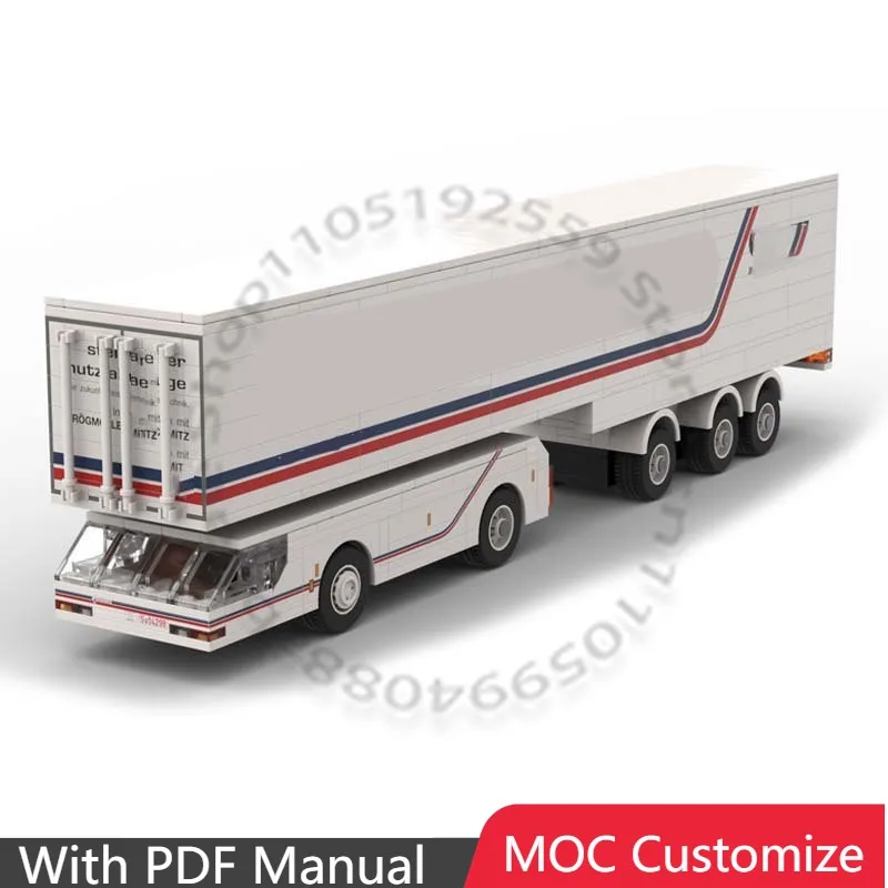 

487 PCS Supercar 1983 Supercargo 2040 MOC Customize Modular Building Block Popular Educational Simple DIY Boy Holiday Toy Gifts