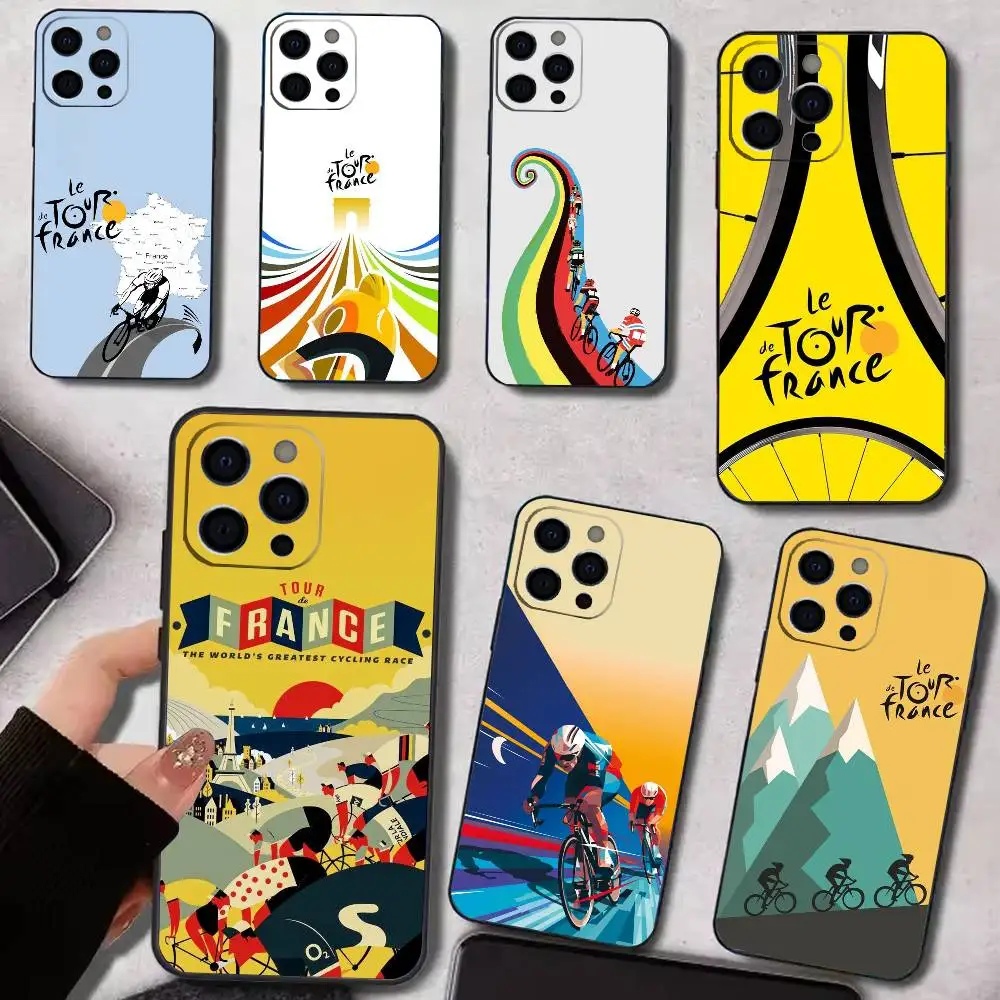 

T-Tour De France Bicycle Exercise Phone Case Silicone Soft For IPhone 17 16 15 14 13 12 11 X XR Plus Pro Max Plus