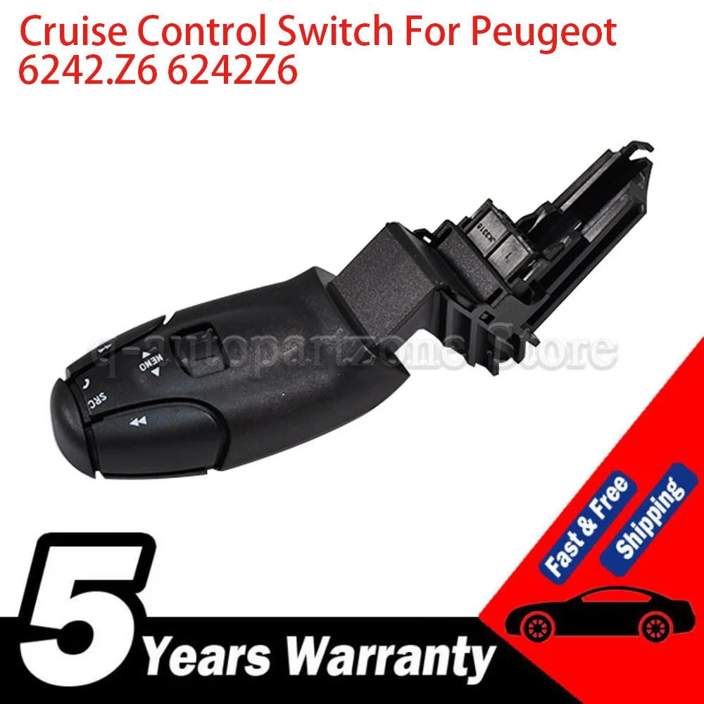 

Переключатель круиз-контроля для Peugeot 206 307 407 607 807 Citoen C5 Радио CD Аудио Переключатель с дистанционным управлением 6242.Z6 6242Z6