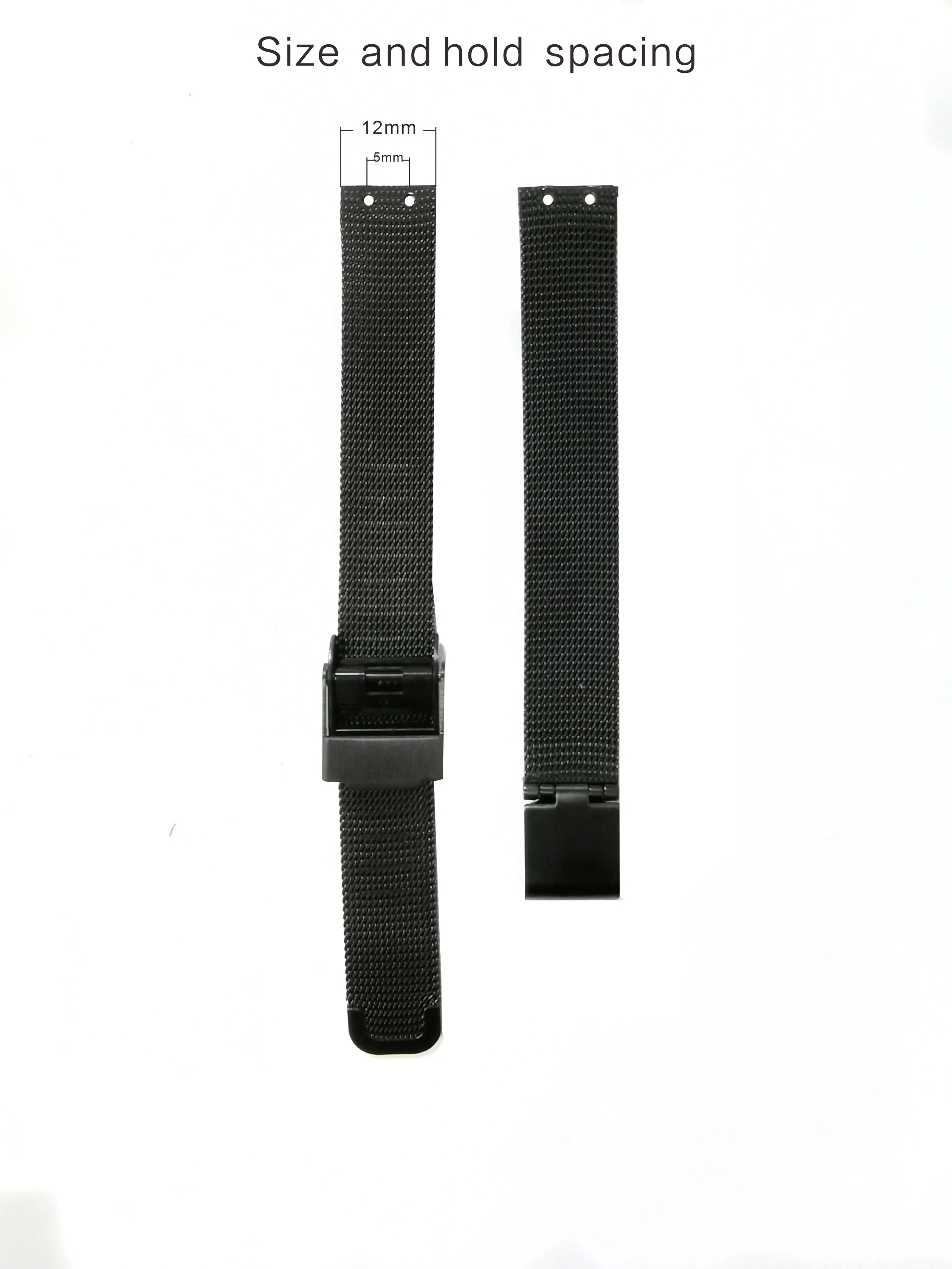 Replacement Watch Band for Bering Unisex Watch with Screw 12mm (hole spacing 5MM)