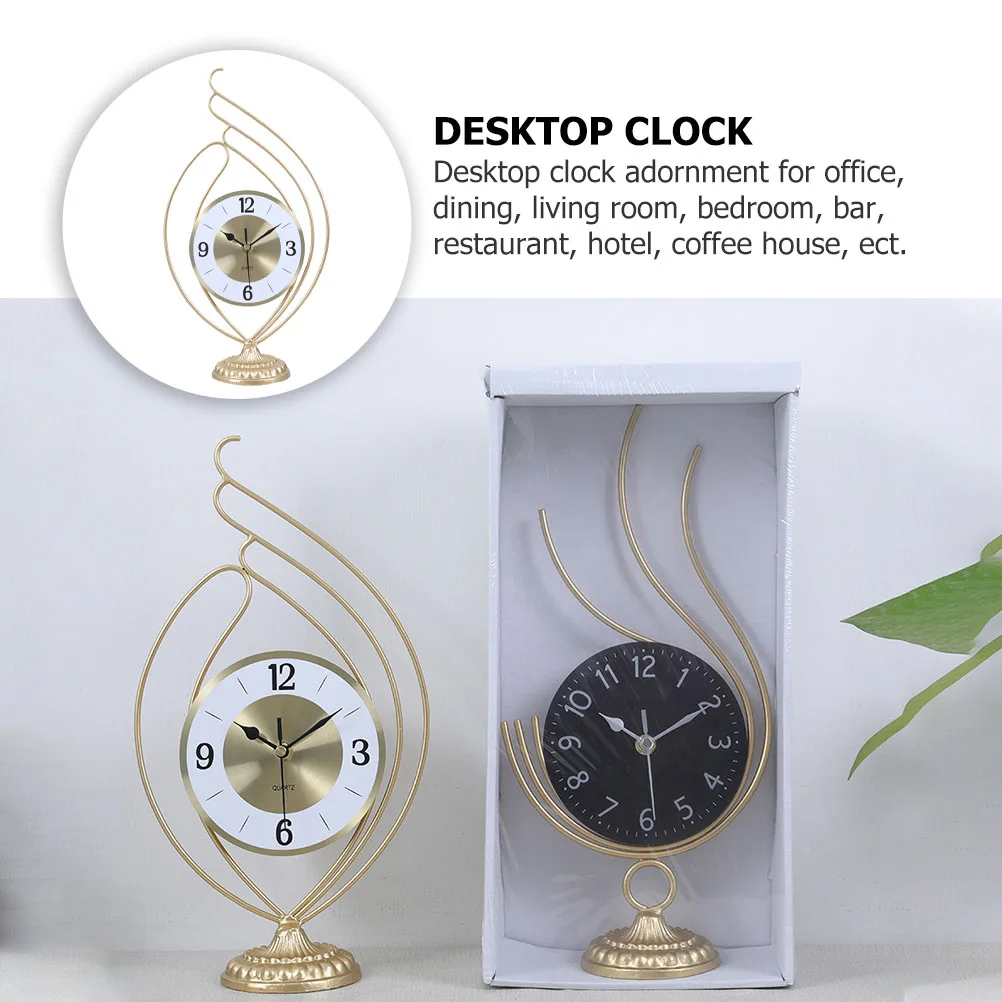 

Retro Alarm Clock Golden Bell Decorations Table Metal European-style Vintage Home
