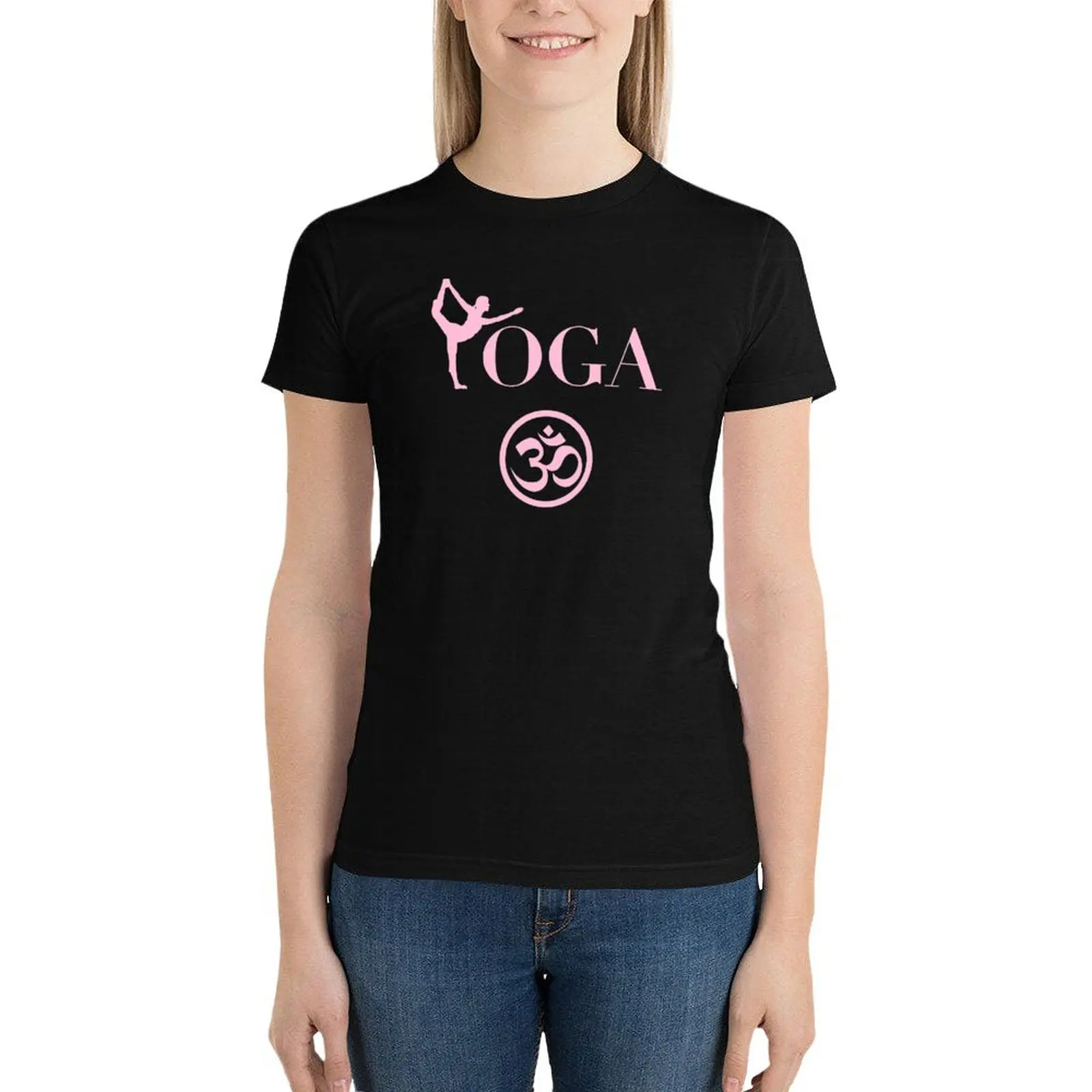 Yoga and Breathe T-Shirt anime clothes Aesthetic clothing vintage clothes plain t shirts for Women