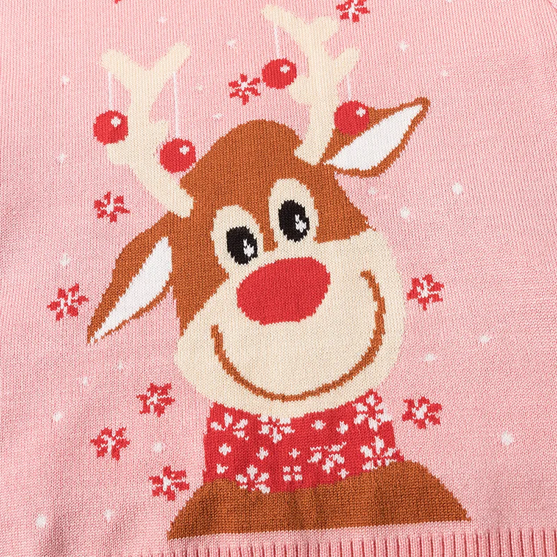 Factory direct sales Europe and the United States new autumn and winter girls baby cartoon bottom knitted sweater children pull