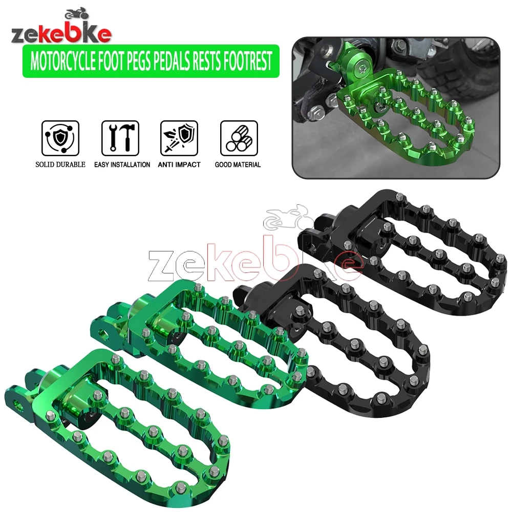 Aluminum FOR KAWASAKI KLX 300 650 250 R 250SF 250S Motorcycle Accessories Footrest Footpegs Foot Pegs Pedal FOR HONDA CRF XR/CR