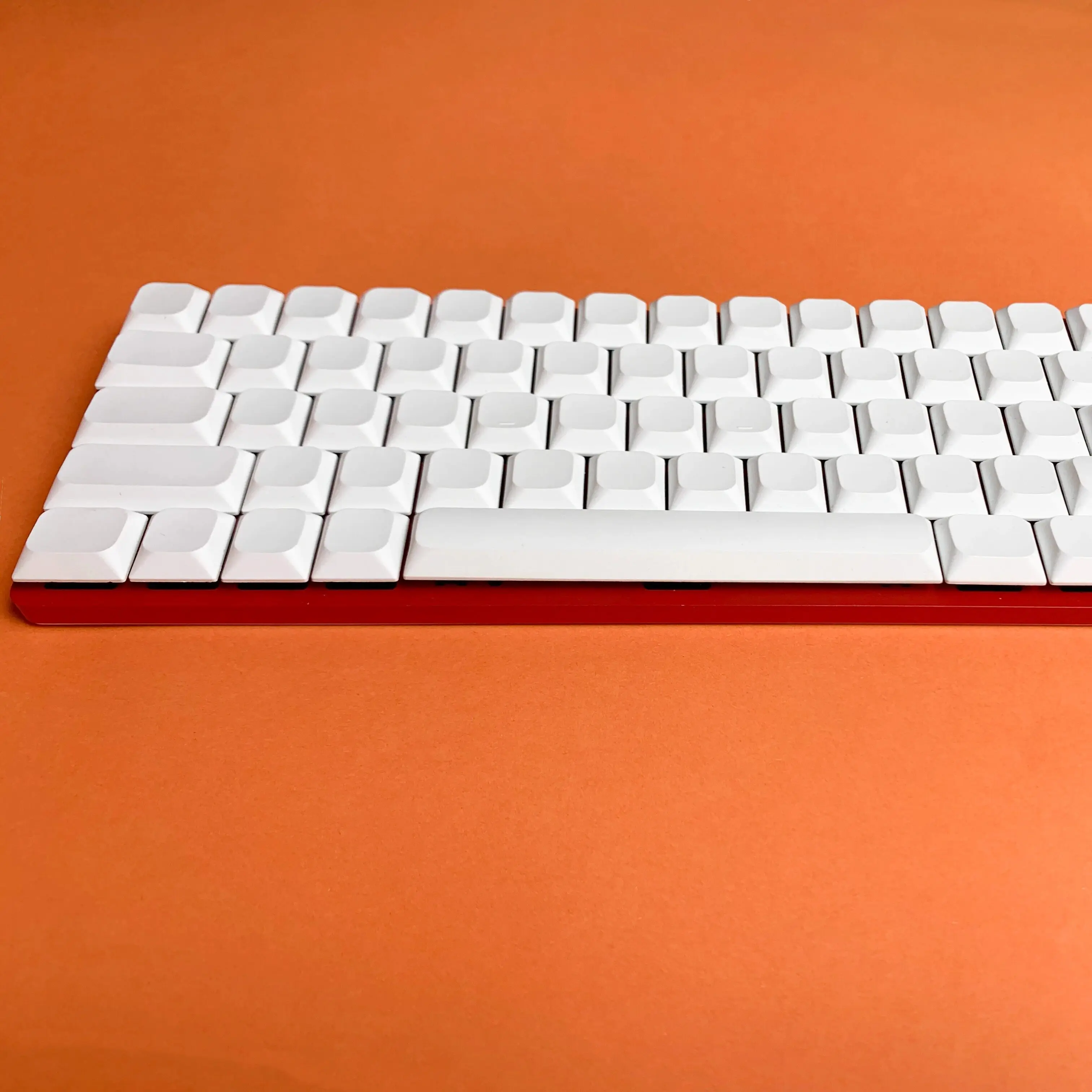 Blank Low Profile Keycaps White/Gray-black DIY Keyboard Accessories PBT Keycap Material for 60/63/68/75/87/98/100 Low Keyboard