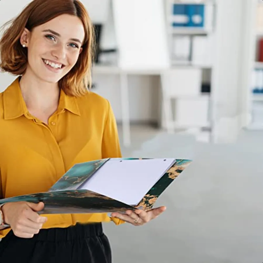 24 قطعة مجلد جيب رخام 2 12 × 9.6 بوصة مجلدات ملفات لطيفة مجلدات زخرفية مع جيوب حجم الحروف المجلدات المدرسية Colorf