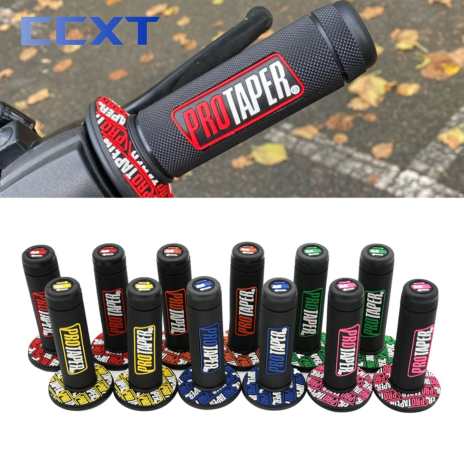 

Motorcycle Pro Taper 22mm 7/8" Handlebar Rubber Gel Hand Grips Brake Hands For KTM Honda Kawasaki Yamaha Suzuki ATV Scooter Bike