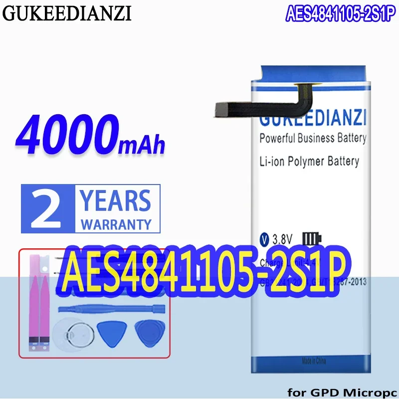 High Capacity GUKEEDIANZI Laptop Battery AEC4941107-2S1P AES4841105-2S1P 4000mAh for GPD Micropc Computer