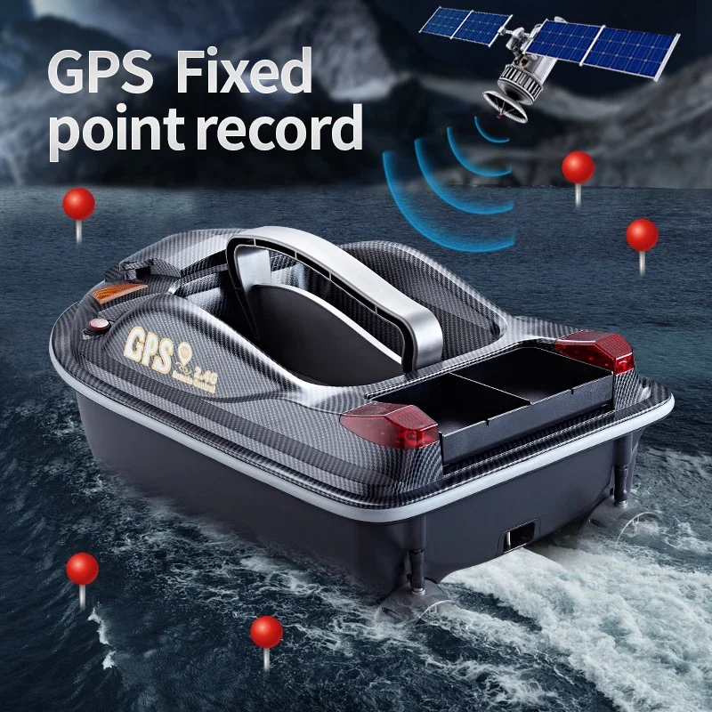 HJ817 500M Smart Remote Control RC Boat Bait Positioning Point with GPS Fixed Speed Cruising Auto Hopper rc fishing bait boat